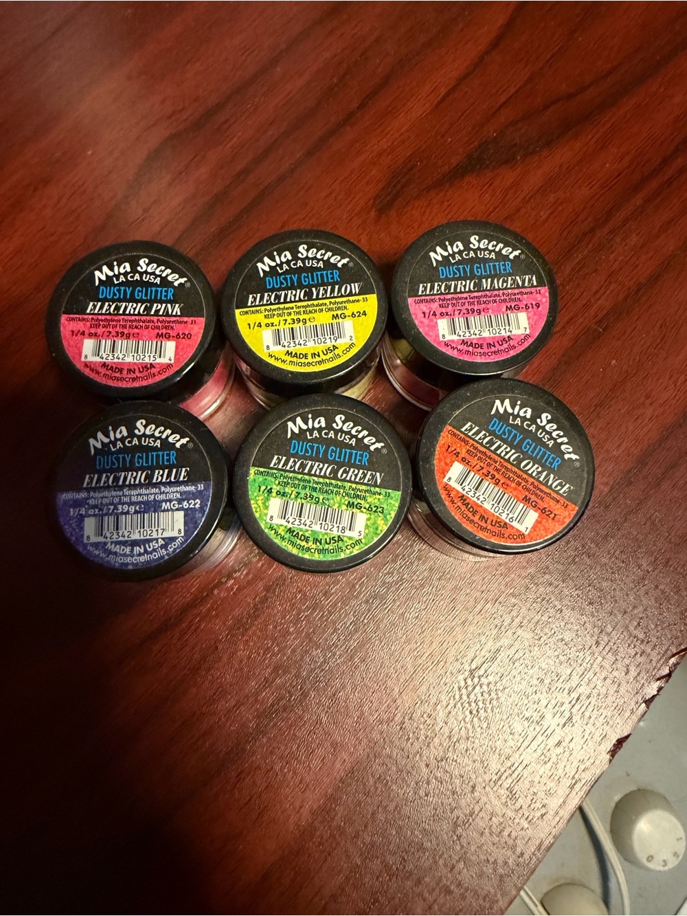 Mia Secret Dusty Glitter Nail Art Set - Multi Color powder!